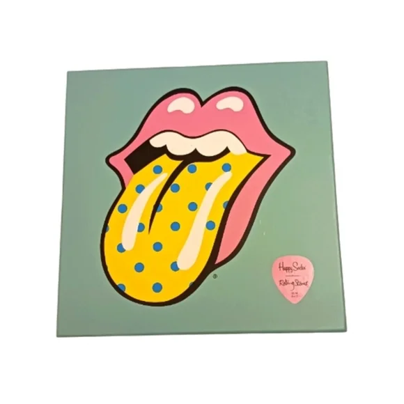 Happy Socks Rolling Stones Gift Box includes 6 Socks & Novelty Box NIB - Picture 9 of 10
